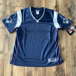 New England Patriots Womens NFL Pro Line Blank Jersey Blue Size Large NWT